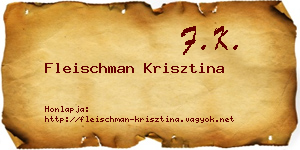 Fleischman Krisztina névjegykártya