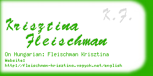 krisztina fleischman business card